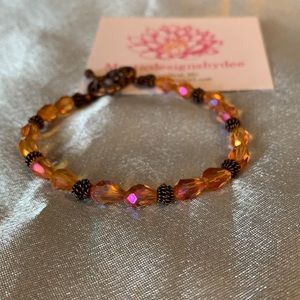 Hand crafted crystal gem bracelet